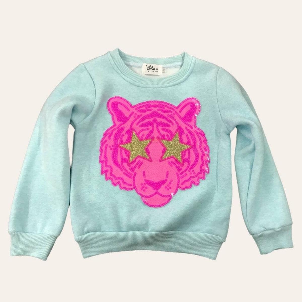 Neon Tiger Sequin Sweatshirt