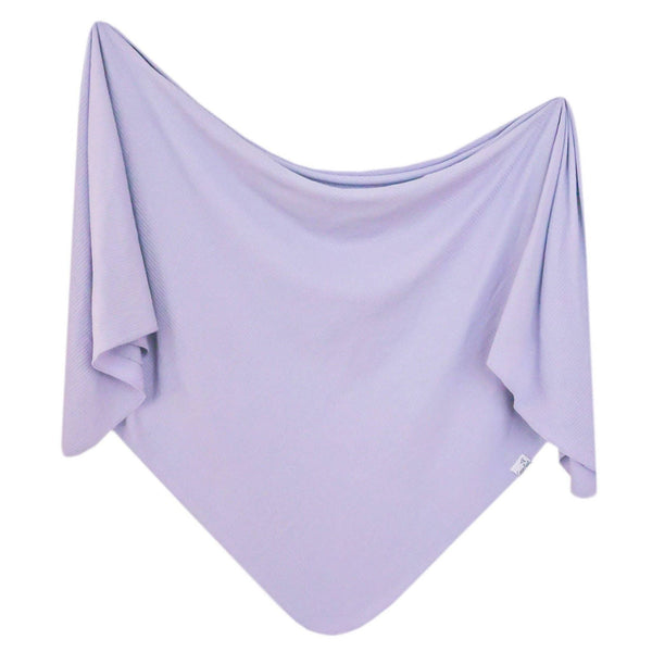 Rib Knit Swaddle Blanket | Periwinkle