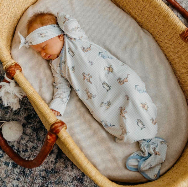 Newborn Knotted Gown | Winnie Pooh & Friends