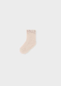 Openwork Sock w/ Bow | Linen