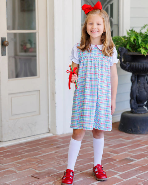 Primary Plaid Jumper Set