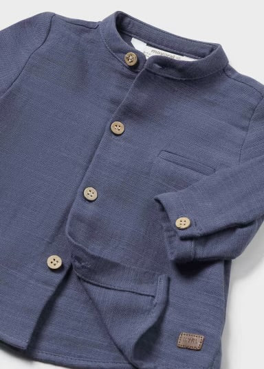 Mao Collar Shirt | Ocean