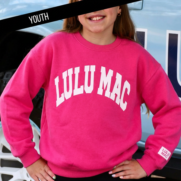 Lulu Mac Sweatshirt | Pink/White Puff