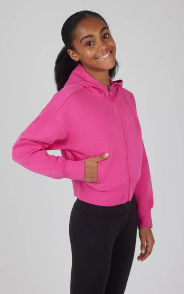 Scuba Full Zip Everyday Hoodie Jacket | Rose Violet