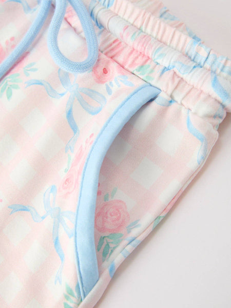 PREORDER ETA 7/17 | Scallop Hem Short Set | Bow Floral