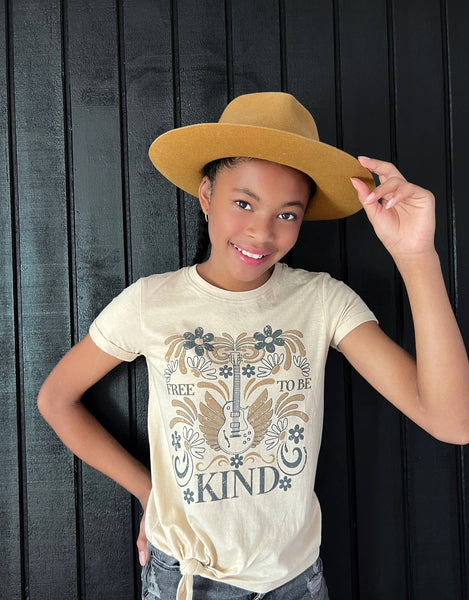 Free to be Kind Side Tie Graphic Tee | Shifting Sand