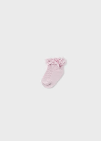 Lace Top Socks | Baby Pink