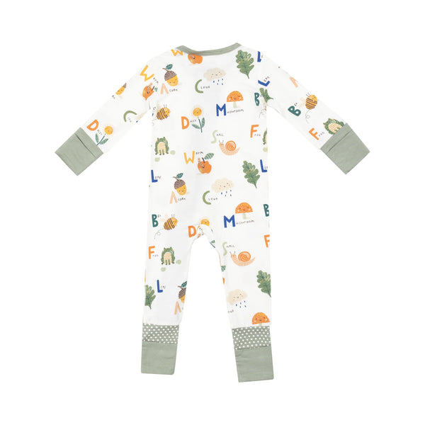 2-Way Zipper Romper | Nature ABC's