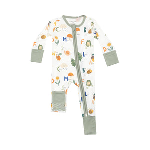 2-Way Zipper Romper | Nature ABC's