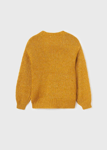 Sequined Knit Sweater | Mustard