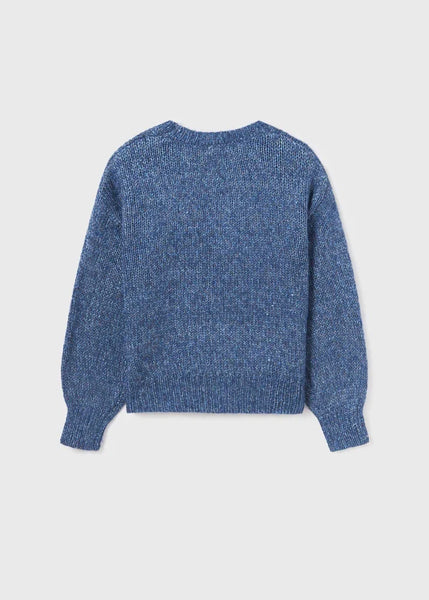 Sequined Knit Sweater | Blue
