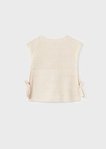 Knit Sweater Vest | Cream