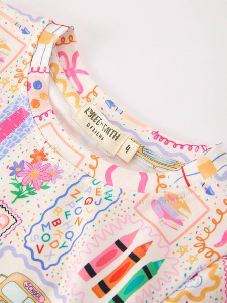 PREORDER ETA 7/31 | Scallop Hem Short Set | Back to School Print
