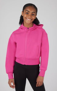 Scuba Full Zip Everyday Hoodie Jacket | Rose Violet