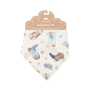 Bandana Bib | Blue Cowboy Boots