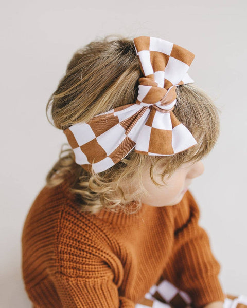 Checkered Headband | Copper: One Size