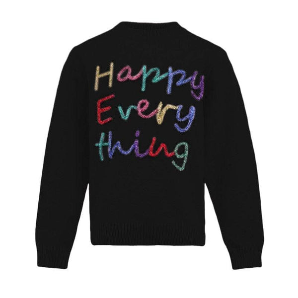 Happy Everything Tinsel Sweater | Black