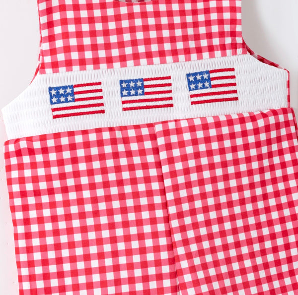 Star Spangled Smocked Baby Jon Jon