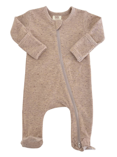 Tan Speckle 2-Way Zip Footie