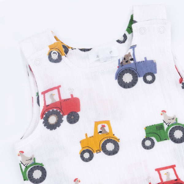 Sleeveless Shortie Romper | Tractor Friends