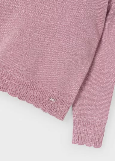 Lettuce Hem Knit Sweater | Rose