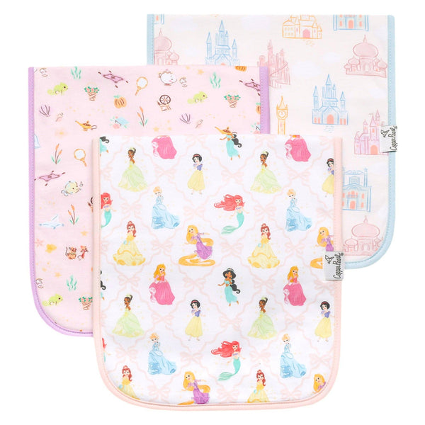 3 Pack Premium Burp Cloths |  Disney Princess