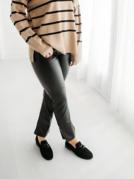 Black Leatherette Pants | Tween