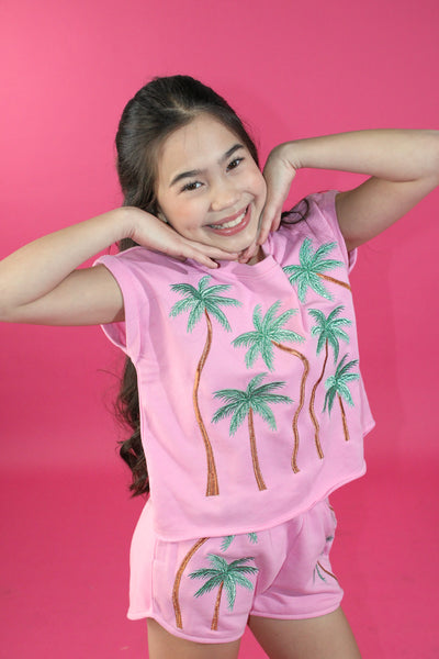 Luxe Embroidered Palm Set | Bon Bon