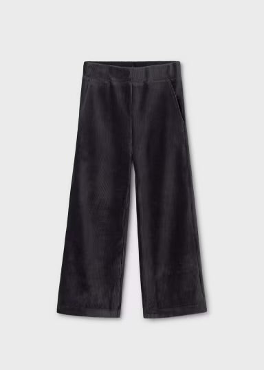 Flared Corduroy Knit Pants | Charcoal