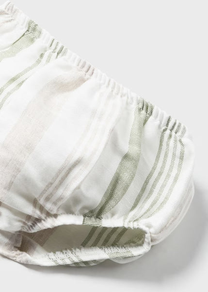 Striped Linen Dress & Bloomer Set | Eucalyptus