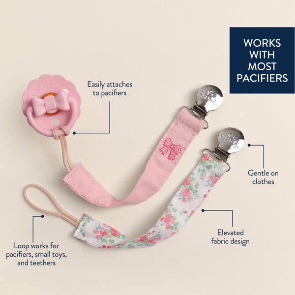 Itzy Clip™ - Fabric Pacifier Strap | Bow
