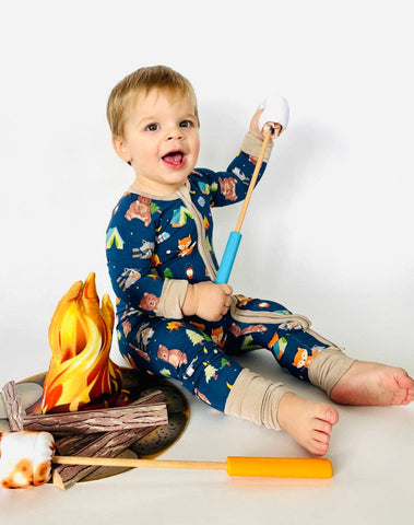 S’more Time Bamboo Zipper Romper