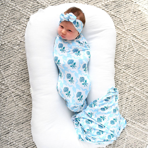 Swaddle Blanket + Topknot Headband | Savannah