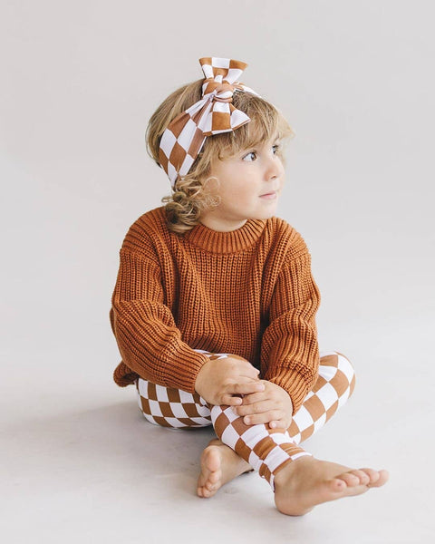 Checkered Headband | Copper: One Size