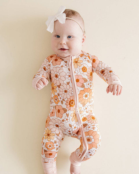 Bamboo Zip Romper |  Sweet Blossom