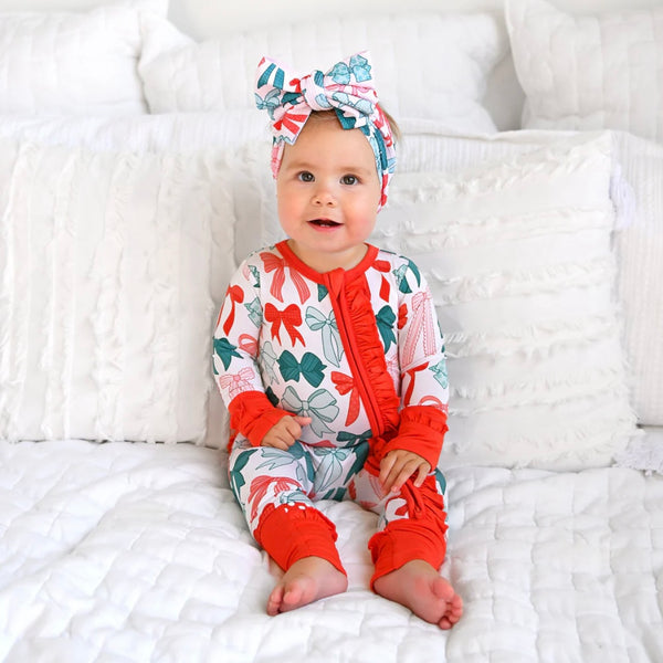 Belle Bows Ruffle Zip