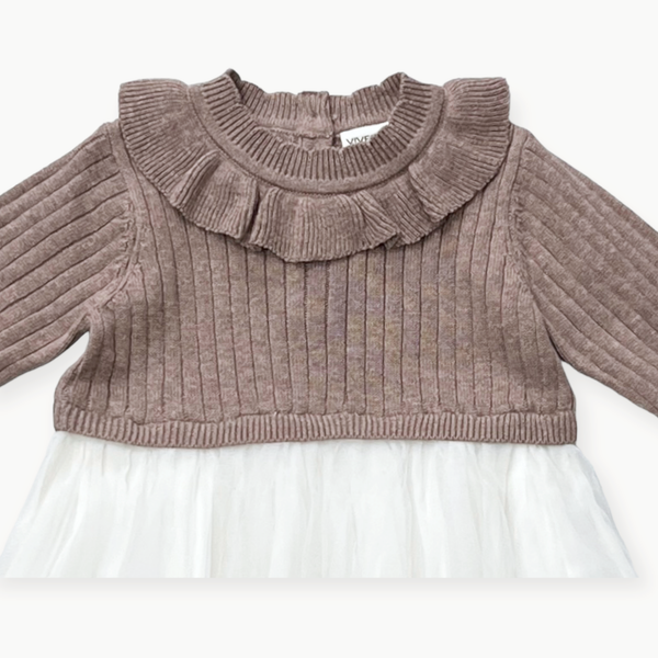 Sweater Organic Knit Top & Tutu Dress