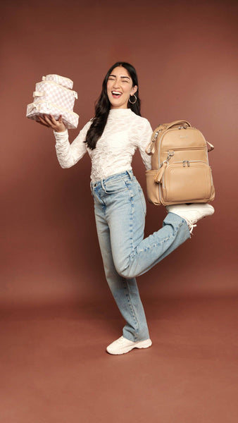 Taupe Checkerboard Pack Like a Boss™ Packing Cubes