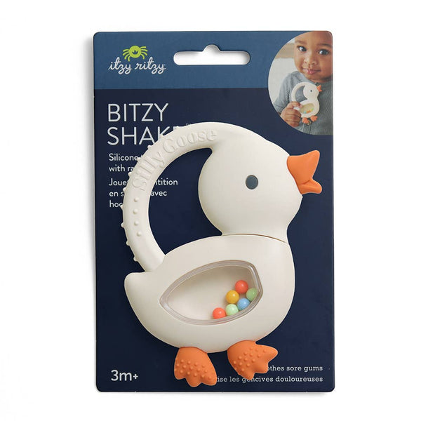 Bitzy Shake™ - Silicone Teether with Rattle | Goose
