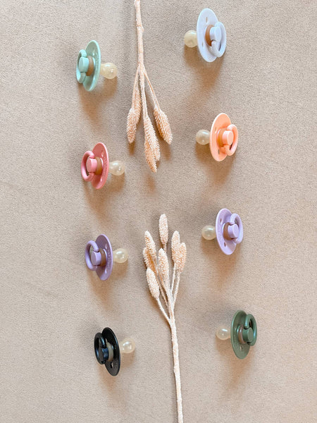 Itzy Soother™ Natural Rubber Paci Sets | Glow - Buttercream + Pistachio