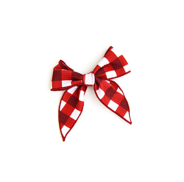 Emery Plaid Clip Bow