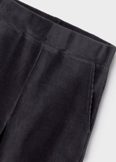 Flared Corduroy Knit Pants | Charcoal