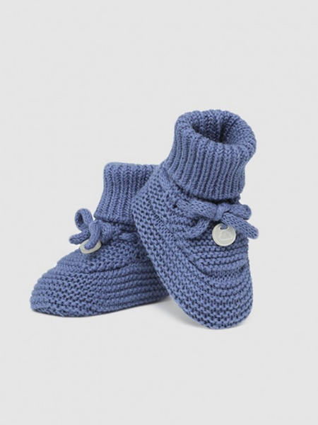 Winter Blue Knit Booties