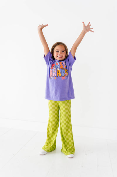 Wide Leg Pants| Green Apple Check