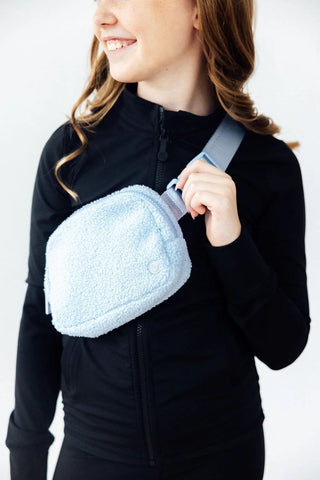 Fleece Belt Bag | Light Blue
