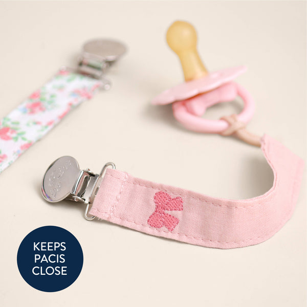 Itzy Clip™ - Fabric Pacifier Strap | Bow