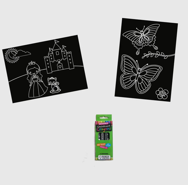 Reusable Coloring Mini Mat Kit | Princess & Butterfly