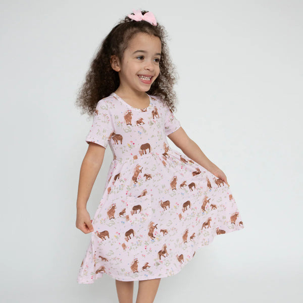 Watercolor Ponies Twirly Dress