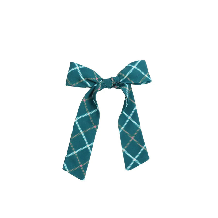 Long Tail Bow | Evergreen Plaid