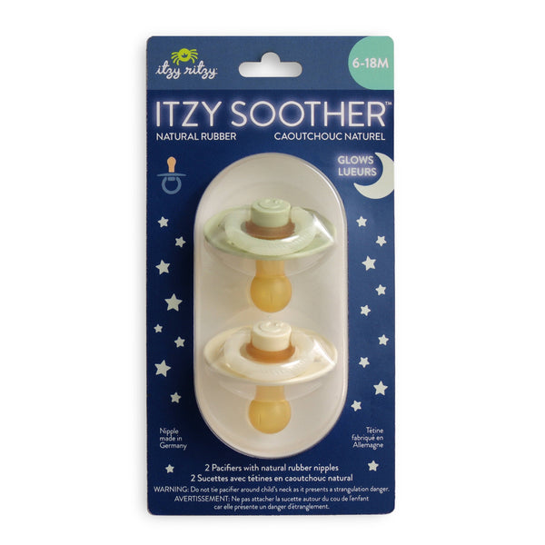 Itzy Soother™ Natural Rubber Paci Sets | Glow - Buttercream + Pistachio
